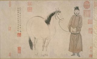 800px-7_Zhao_Mengfu_Man_and_Horse,_dated_1296_(30.2_x_178.1_cm);_Metropolitan_Mus._N-Y