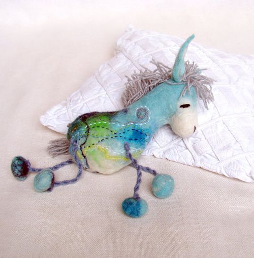 Donkey-toy-felted-puppet