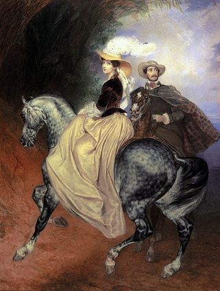 Riders._Portrait_of_E.I.Myussara_and_E.Myussar_by_Karl_Briullov